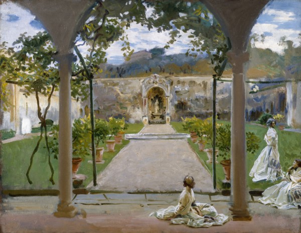 At Torre Galli: Ladies in a Garden, 1910. Creator: John Singer Sargent.