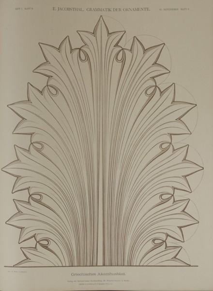 Greek acanthus leaf, 1874.  Creator: Unknown.