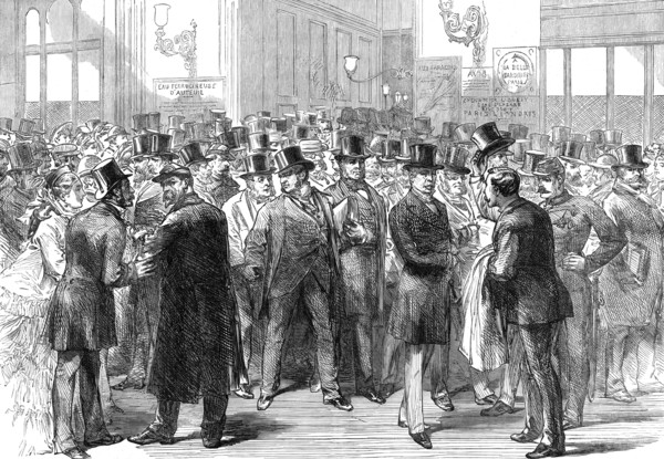 Members of the French National Assembly returning from Paris to Versailles, 1872. Creator: Unknown.
