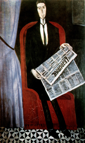 'Portrait of a Man with a Newspaper (Chevalier X)', 1911-1914. Creator: Andre Derain.