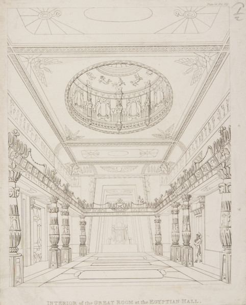 Interior of the Great Room at the Egyptian Hall , 1822. Creator: Unknown.