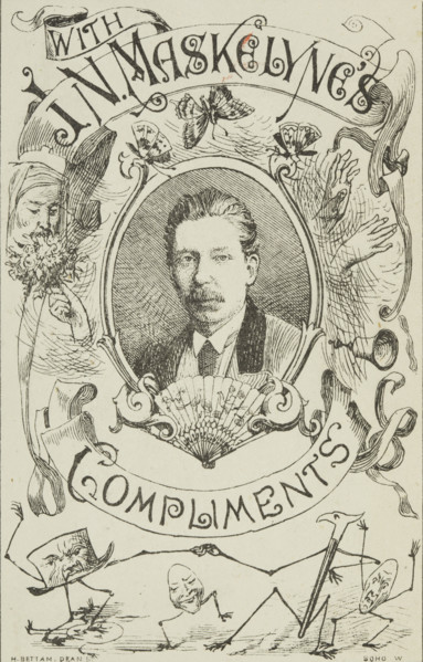 With J.N. Maskelyne's Compliments, late 19th century.  Creator: Unknown.