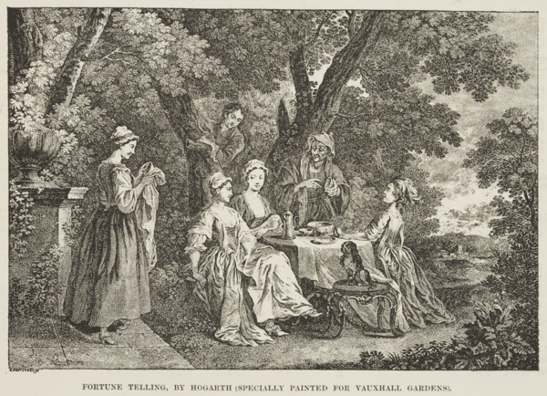 Fortune Telling, by Hogarth, 18th century, (late 19th century).  Creator: Unknown.