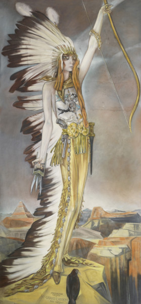 Marchesa Luisa Casati, Grand Canyon, 1927. Creator: Alberto Martini.
