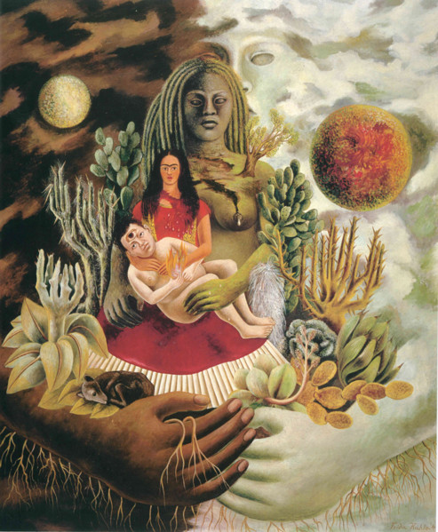 The Love Embrace of the Universe, the Earth (Mexico), Myself, Diego and Señor Xólotl., 1949. Creator: Frida Kahlo.