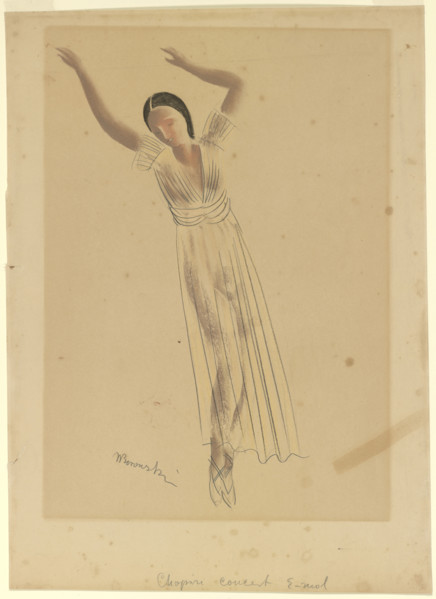 Costume design for Female Dancer, 1937.  Creator: Waclaw Borowski.
