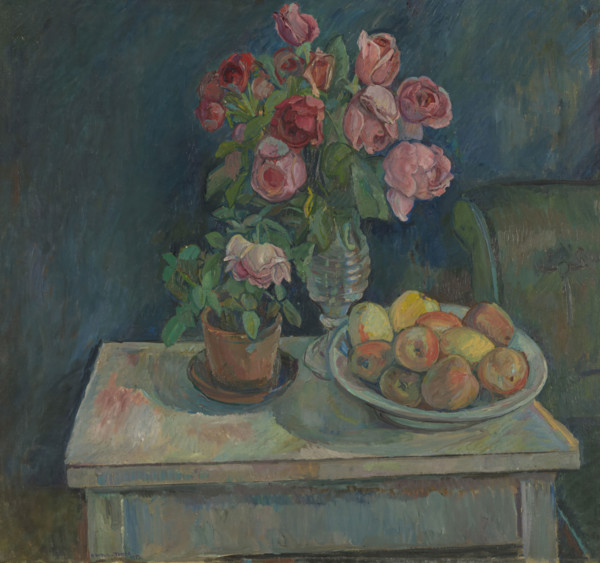 Apples and Roses, 1917. Creator: Oluf Wold-Torne.
