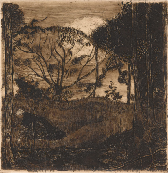 Le Soir (Evening) or La Glaneuse (The Gleaner), 1893-1894. Creator: Armand Seguin.