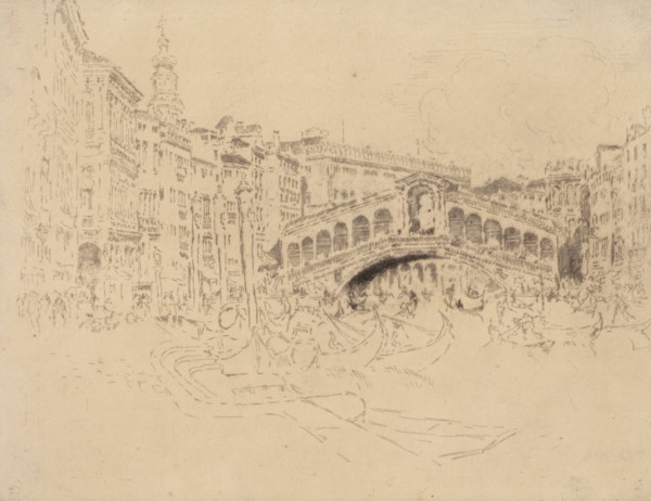 The Rialto, Venice, 1883. Creator: Joseph Pennell.