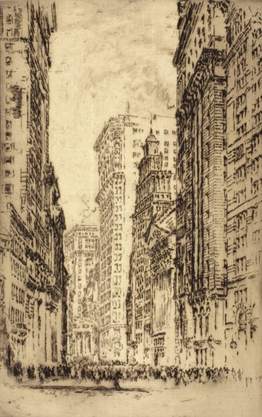 The Stock Exchange, New York, 1904. Creator: Joseph Pennell.