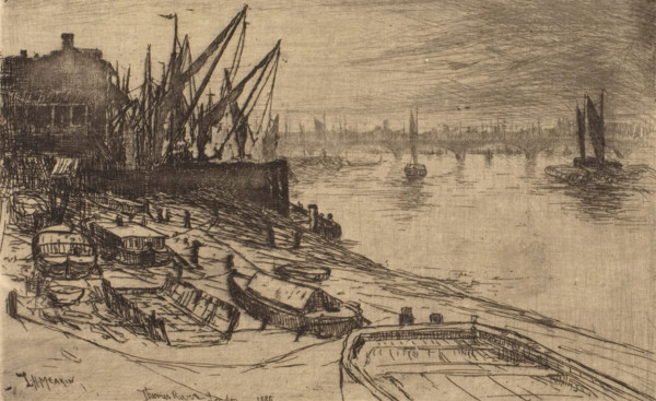 River Thames, at London, 1886. Creator: Lewis Henry Meakin.