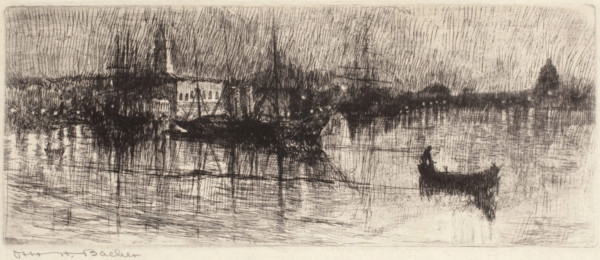 Rainy Night in Venice, 1880. Creator: Otto Henry Bacher.