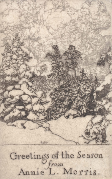 Greetings of the Season, Annie L. Morris, c1900-1925. Creator: Ernest Haskell.