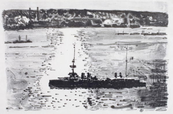 French Cruiser, c1900-1935. Creator: Frederick Childe Hassam.