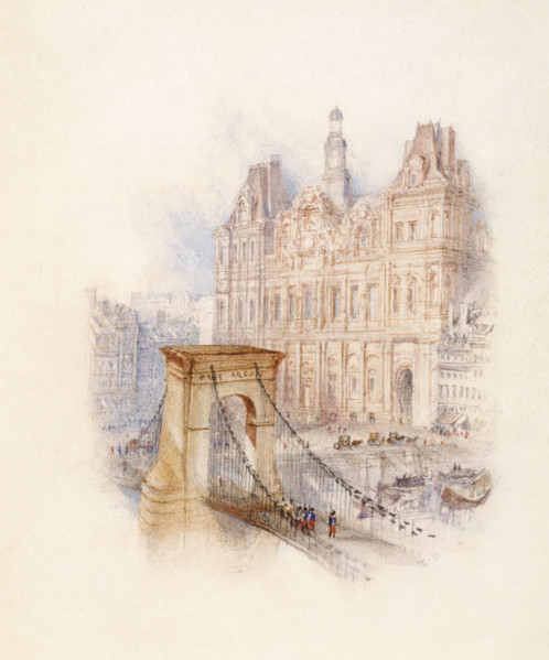 Paris: Hôtel de Ville, 1833. Creator: JMW Turner.