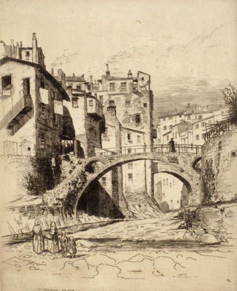 Les Deux Ponts, San Remo, c1900-1938. Creator: George Charles Aid.
