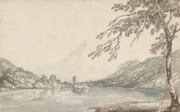 On the Aar between Unterseen and Lake of Brienz, 1794-1797. Creators: JMW Turner, Thomas Girtin.