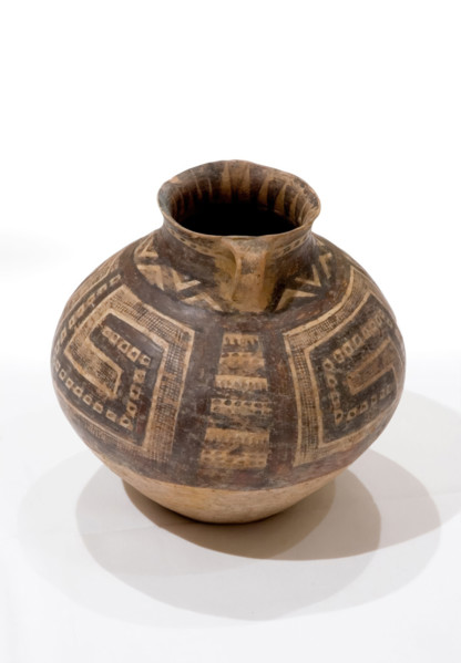 Jar with hatched and rectangular meander design, about 2200-2000 B.C.E.. Creator: Unknown.