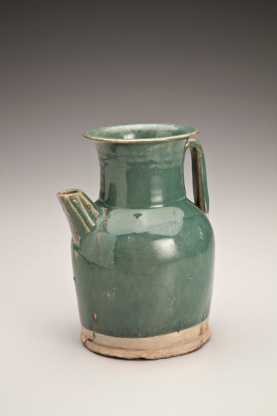 Turquoise ewer with short spout, 618-907. Creator: Unknown.