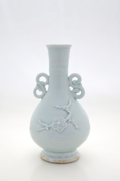 Vase with appliqué plum branch design, 1280-1320. Creator: Unknown.