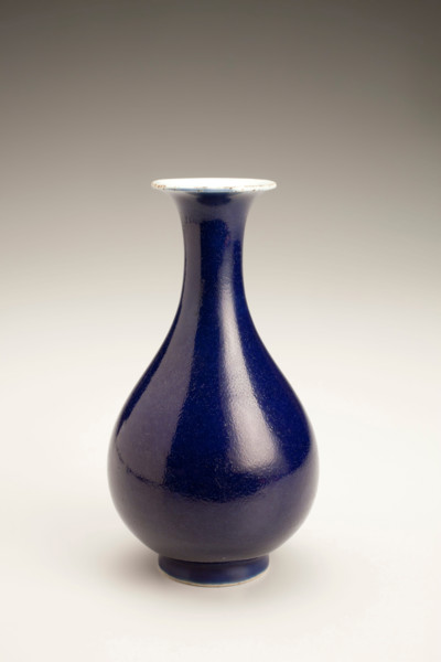 Deep-blue vase, 1700s. Creator: Unknown.