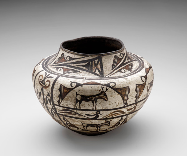 Vessel with deer showing red "heart line", 1870-1885. Creator: Unknown.
