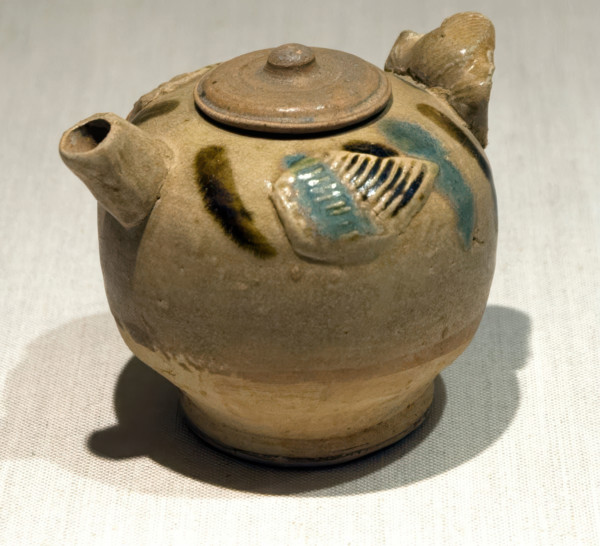 Covered ewer with bird appliques, 800s. Creator: Unknown.