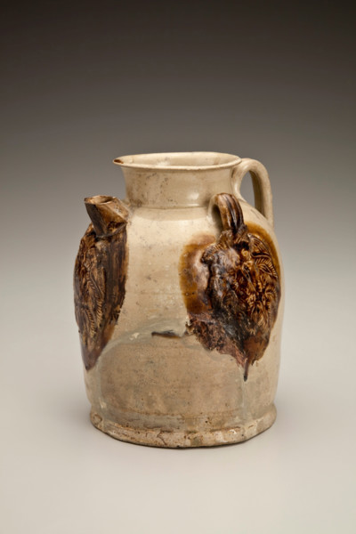 Ewer with medallion appliqués of foliage and birds, 800s. Creator: Unknown.