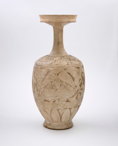 Vase with carved peony scrolls, about 1000. Creator: Unknown.