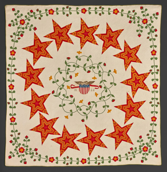 Quilt (Stars And Eagle), 1853. Creator: Unknown.