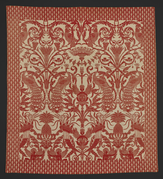 Bed Cover (Coverlet), about 1880. Creator: Unknown.