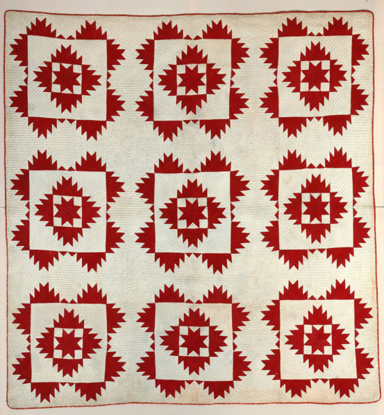 Quilt (Delectable Mountains), about 1850. Creator: Unknown.