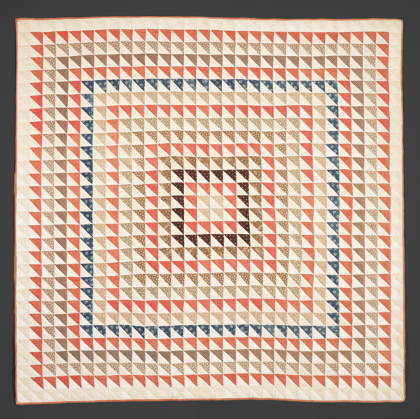 Quilt (Triangles), 1870s. Creator: Unknown.