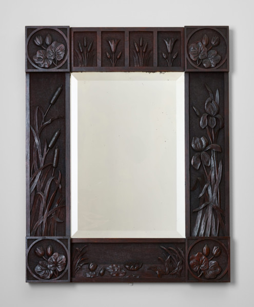 Framed mirror, about 1880. Creator: Emma Harter Sweetser.