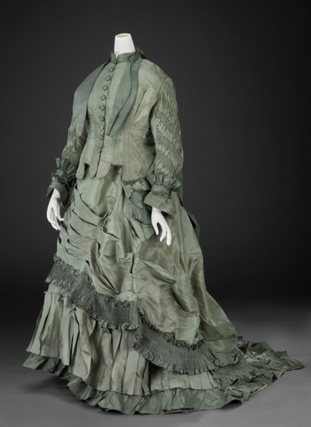 Trousseau Dress (Bodice, Skirt, Hoop), about 1867, altered early 1870s. Creator: Unknown.