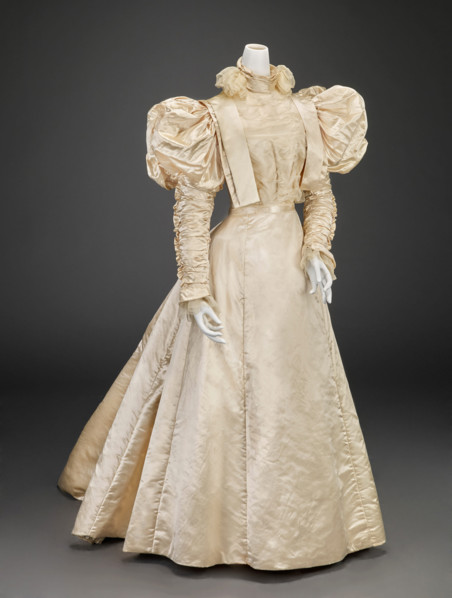Wedding Dress (Bodice, Skirt), about 1896. Creator: Unknown.