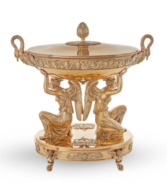 Soup tureen, cover, and liner from the Branicki Service, 1819. Creators: Jean Baptiste Claude Odiot, Pierre-Paul Prud'hon, Adrien Louis Marie Cavelier.