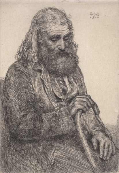 Old Man, Seated, 1910. Creator: Ernest Haskell.