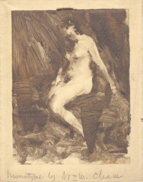 Seated Nude, 1895-1914. Creator: William Merritt Chase.
