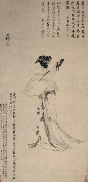 Lady with a Lute, 1470-1499. Creator: Wu Wei.