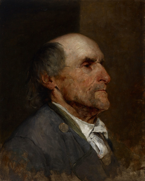 Study Head (Old Man), 1883-1884. Creator: Samuel G Richards.