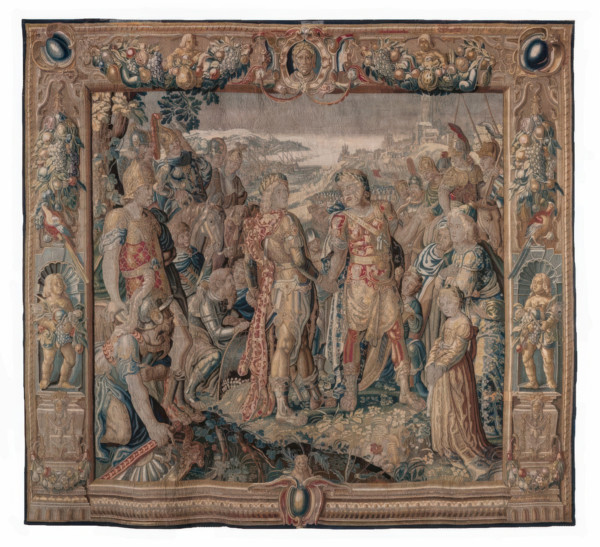 Tapestry (Octavia Effects The Concord of Tarentum), c1600-1623. Creator: Karel van Mander.