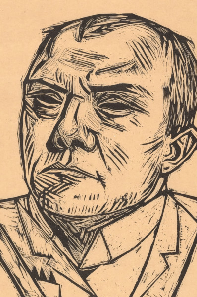 Self-Portrait (Selbstbildnis), 1922. Creator: Max Beckmann.
