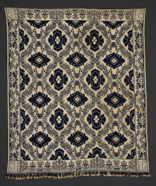 Bed Cover (Jacquard Coverlet), 1858. Creator: William Craig Sr..