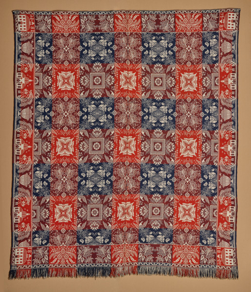 Bed Cover (Jacquard Coverlet), 1846. Creators: William Craig Sr., James Craig, William Craig Jr..