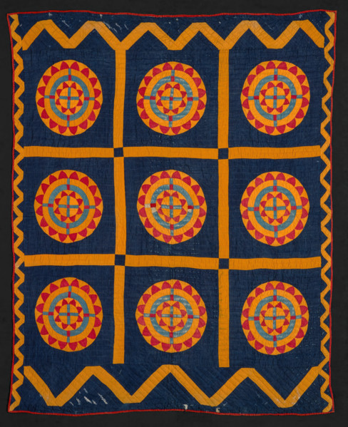 Quilt (Compass), about 1860. Creator: Anna M. Ledbetter.