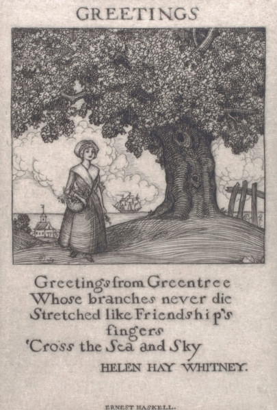 Greeting Card - Helen Hay Whitney, c1900-1925. Creator: Ernest Haskell.