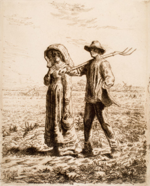 Le Départ pour le travail (Going to Work), 1863. Creator: Jean Francois Millet.