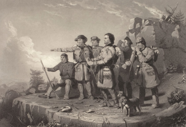 Daniel Boone's First View of Kentucky, 1850. Creator: Alfred Jones.