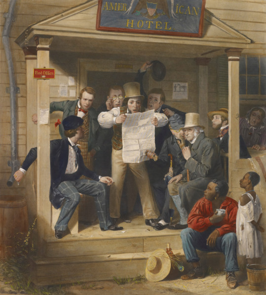 Mexican News, 1851, copyright 1853. Creators: Richard Caton Woodville, Alfred Jones.
